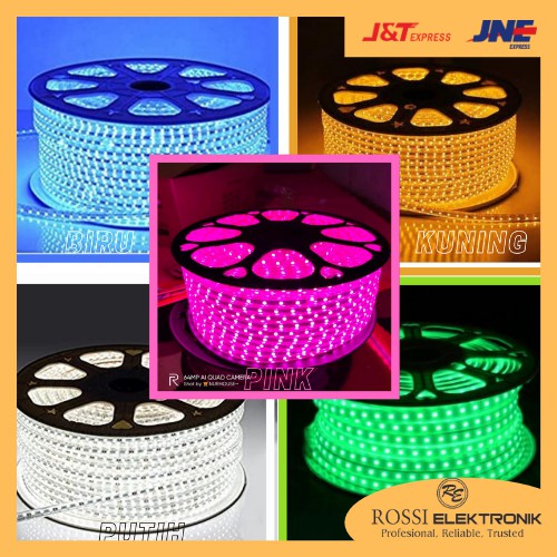 Terlaris, LED Strip Lampu Hias Plavon 1 Warna Eceran Per 1 Meter