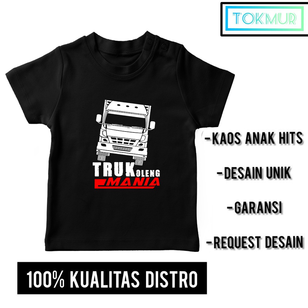 Kaos Anak Laki Laki Mobil Dump Truk Oleng Mania Tangan Pendek Kualitas Distro Tokmur