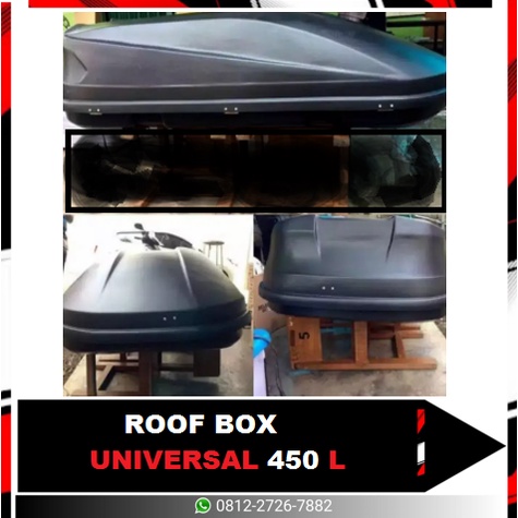 Roof box universal HITAM ,kapasitas 450L