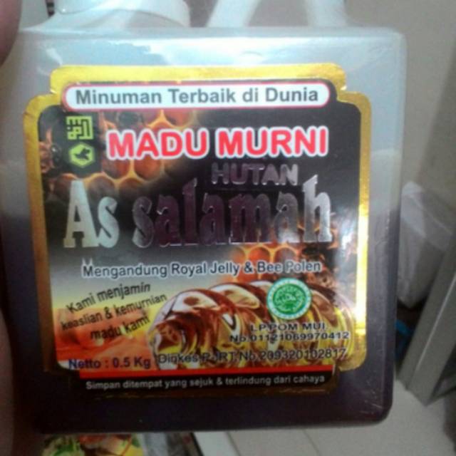 

Madu Assalamah Hutan 500 gram Plus Royal Jelly dan bee Pollen