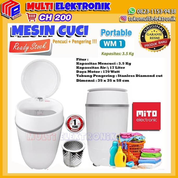 Mesin cuci portable Mito WM1 - Mesin Cuci Mini Portable 3,5 KG