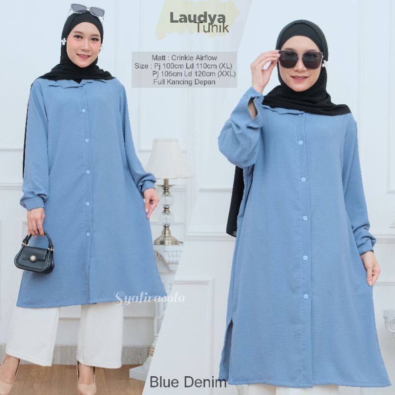 PROMO LAUDYA TUNIK/LONG TUNIK AIRFLOW JUMBO LD 100,110&amp;120