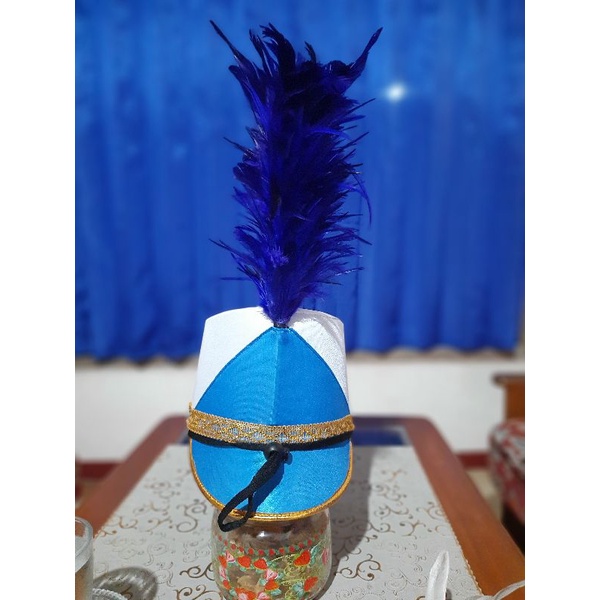 topi drumband sd biru putih