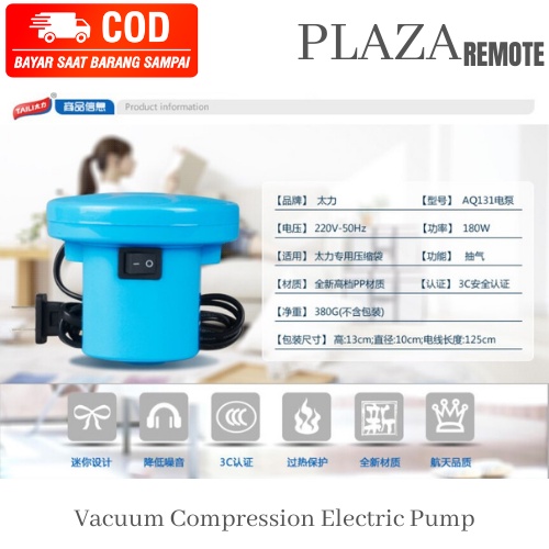 pompa Vacum kompresi udara baju untuk menghemat ruang Electric Pump for Storage Bag