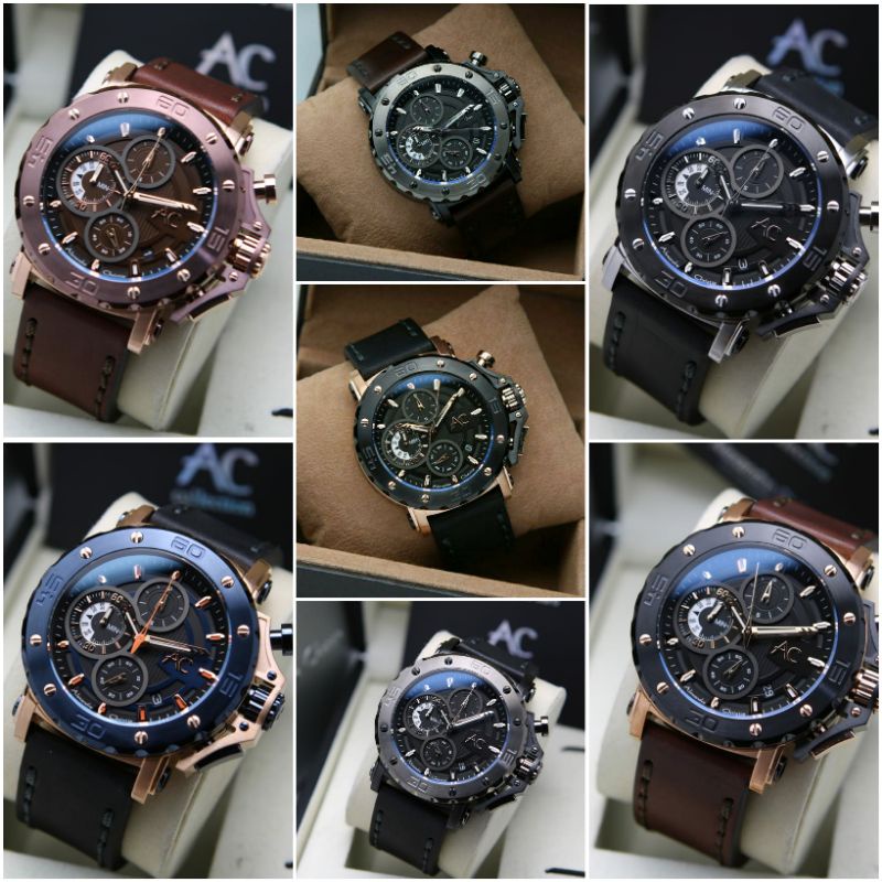 [ORIGINAL100%✔]JAM TANGAN PRIA ALEXANDRE CHRISTIE AC9205 / AC 9205 KULIT GARANSI RESMI 1 TAHUN