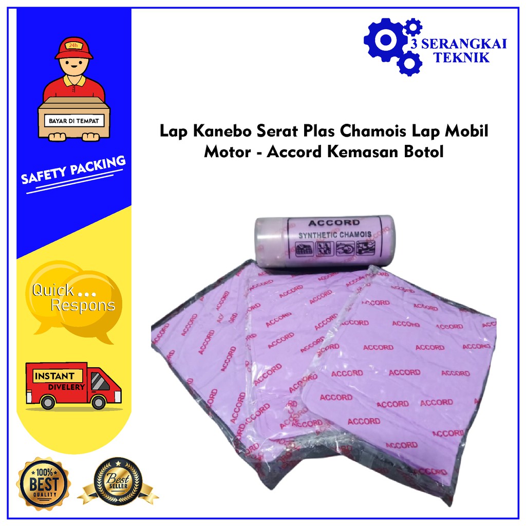 Lap Kanebo Serat Plas Chamois Lap Mobil Motor - Accord Kemasan Botol