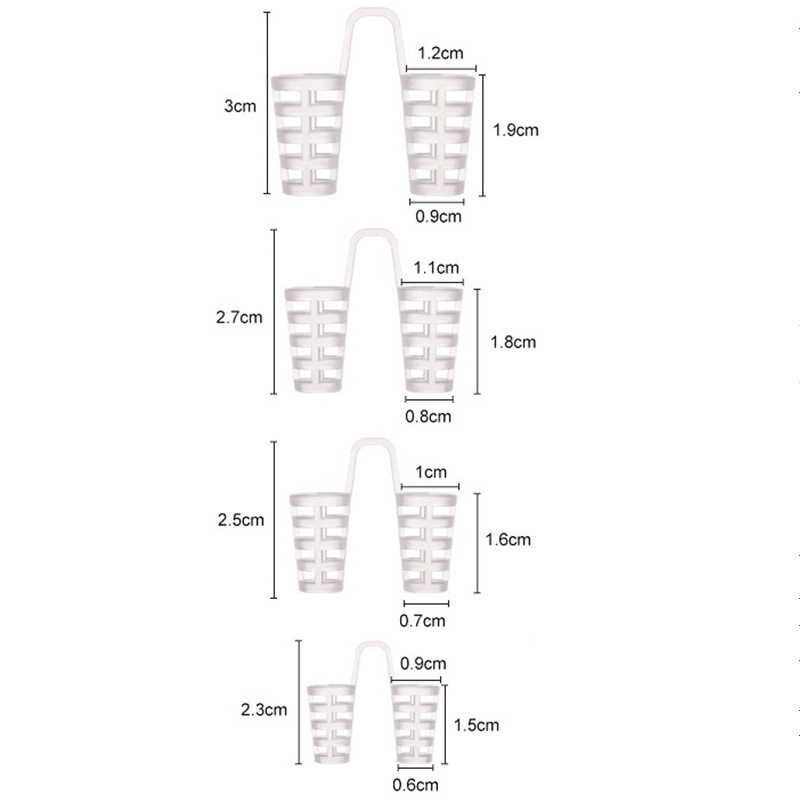 Alat Bantu Anti Dengkur Penghilang Ngorok 4pcs Bahan Silikon