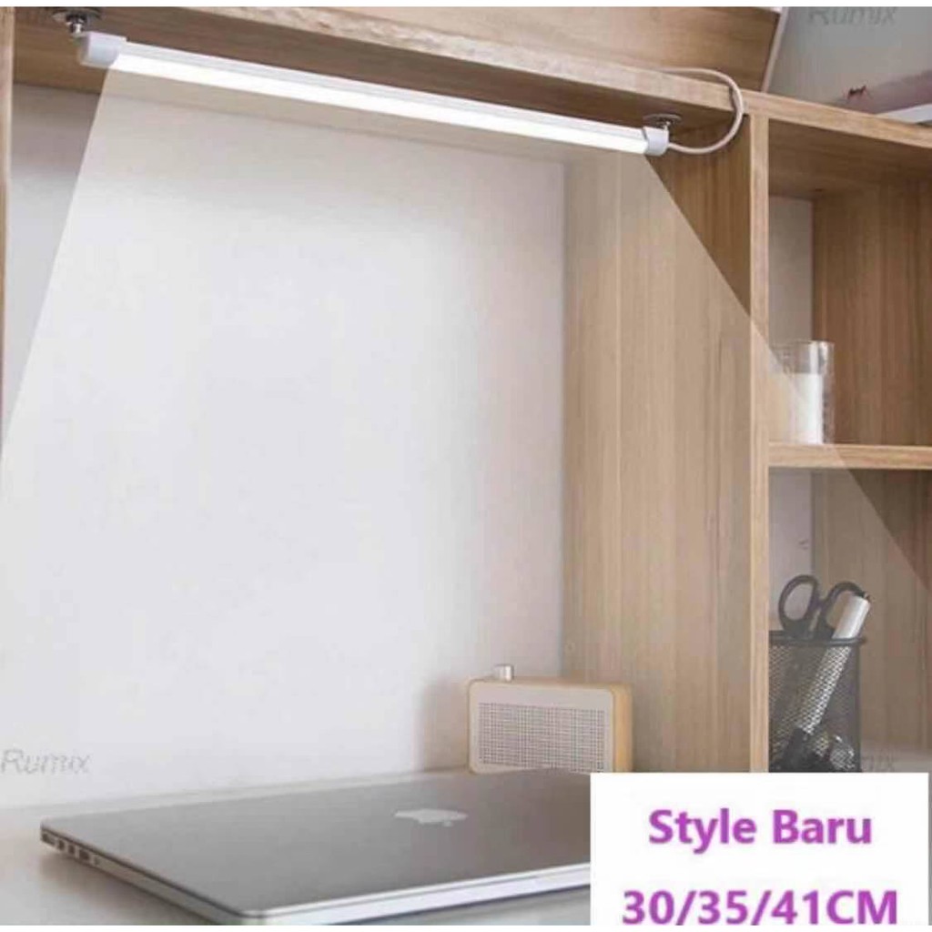 Lampu Neon Panjang /Strip Tabung LED USB Belajar Kerja Rumah Dapur /Komputer Cahaya Portable Tempel