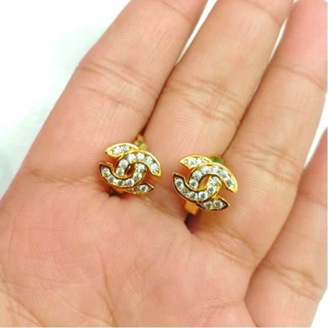 Super Hot! Anting wanita anting lapis emas anting anting permata Terbatas!