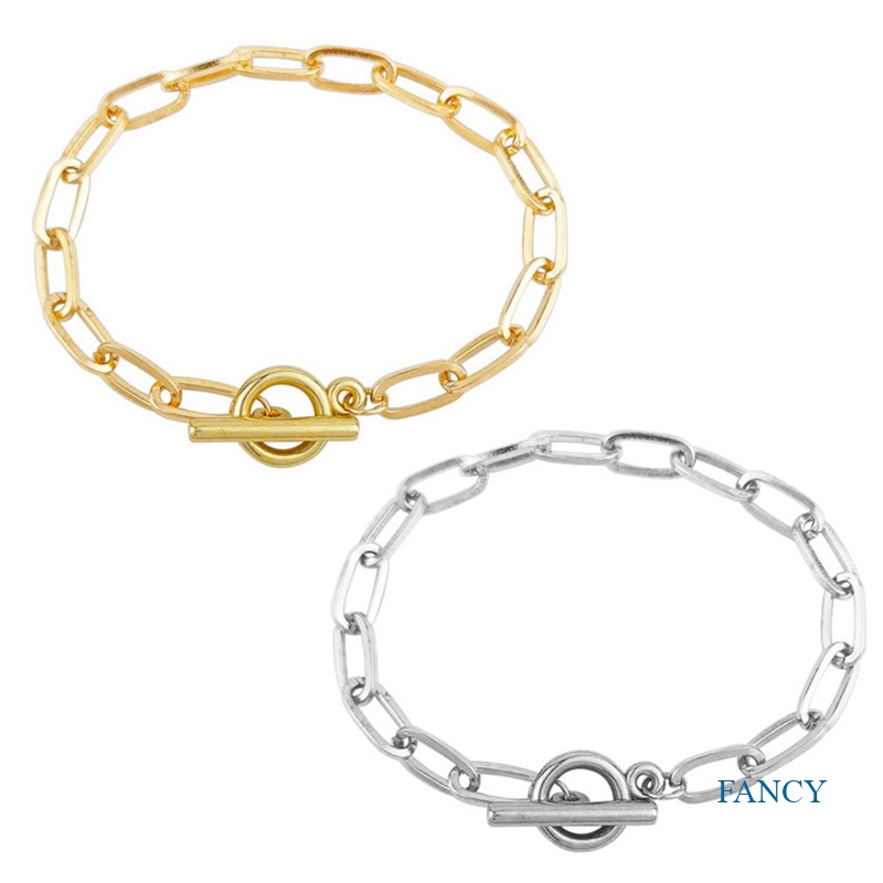 Gelang Tangan Rantai Lapis Emas 18K Bentuk U Adjustable Hypoallergenic Untuk Wanita