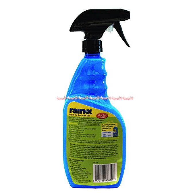 Rainox Bug &amp; Tar Pre Wash Gel 473ml Pembersih Serangga Dan Noda Aspal Dimobil Dan Motor 473mL Rain-X Rino-x Bugs Tars