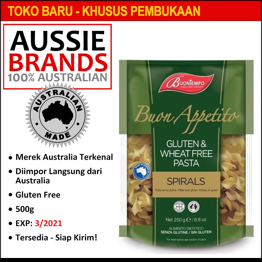 

Buontempo Gluten & Wheat Free Pasta Spirals Pasta - 500g