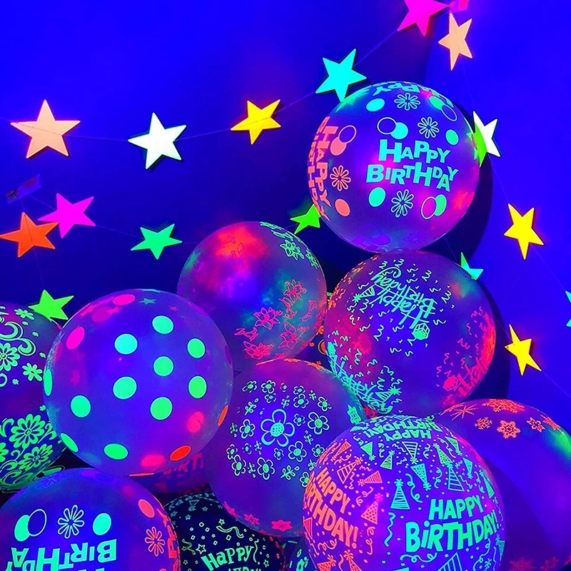 10pcs Balon Latex Glow In The Dark Ukuran 12 Inch Untuk Dekorasi Pesta Pernikahan