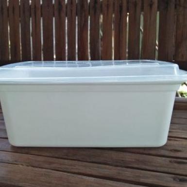 ム Thinwall putih 1750 ml /Tepak Plastik Wadah Bekal/Kotak Nasi/Aqiqoh ぇ