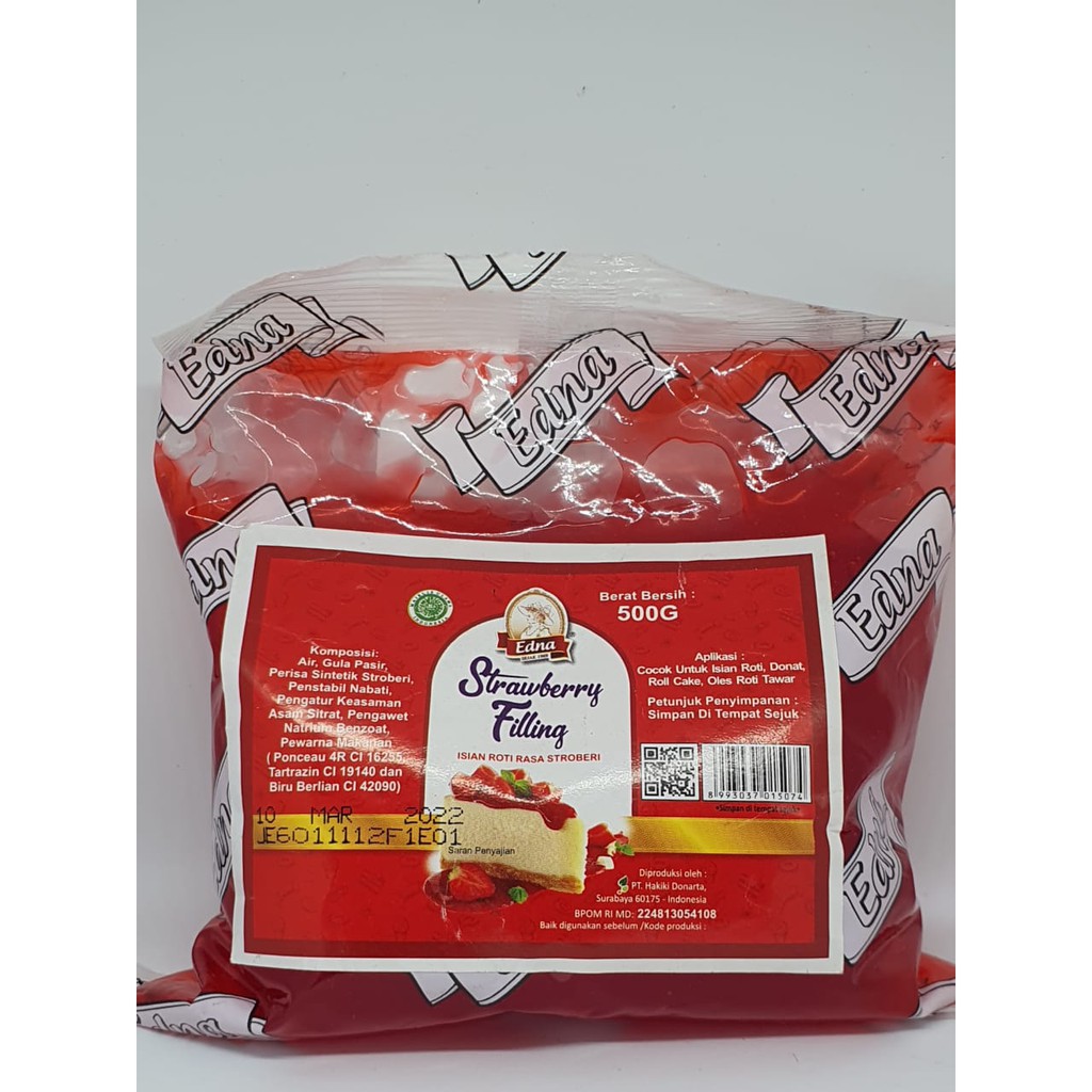 

Edna Filling Strawberry / Selai Edna Filing Stroberi 500 gr