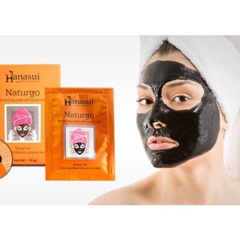 HANASUI NATURGO BPOM 1 BOX ISI 10 SACHET | MASKER WAJAH PEEL OFF