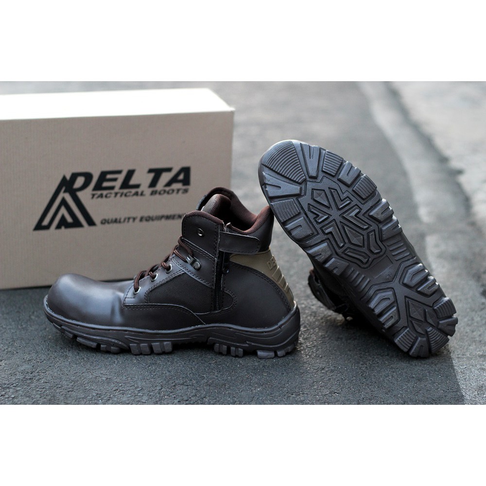 Sepatu Pria Ujung Besi Boots Safety Cheap Pendek Sleting / Sepatu Kerja Proyek /Outdoor/Bikers/Murah