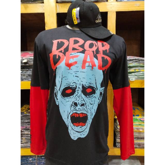 Kaos Dropdead Lengan Panjang/ Kaos Murah Lengan Panjang/ kaos lengan panjang cowok/kaos distro