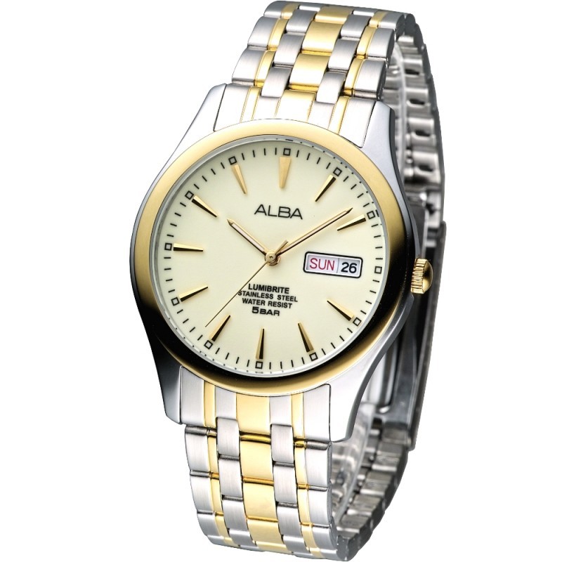 Alba AXND50X1 Jam Tangan Pria - Silver Gold
