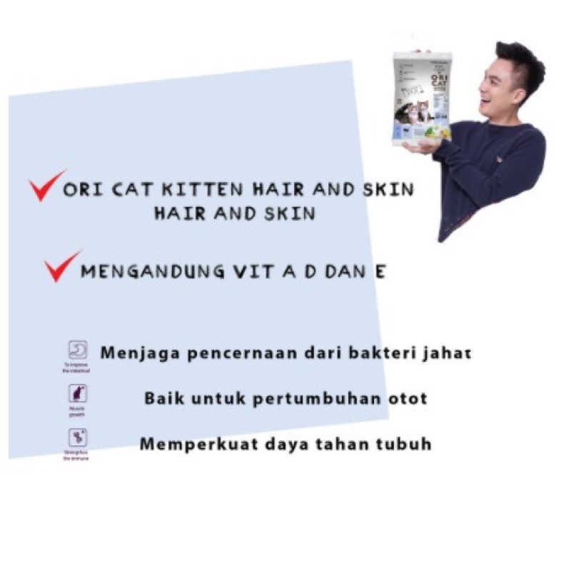 ORI CAT KITTEN 800 GRAM Makanan Anak Kucing Kering Oricat Junior Kitten 800gram 500 gr