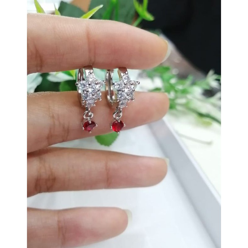 ANTING WANITA TITANIUM WARNA SILVER BANYAK PILIHAN MODEL DAN BENTUK