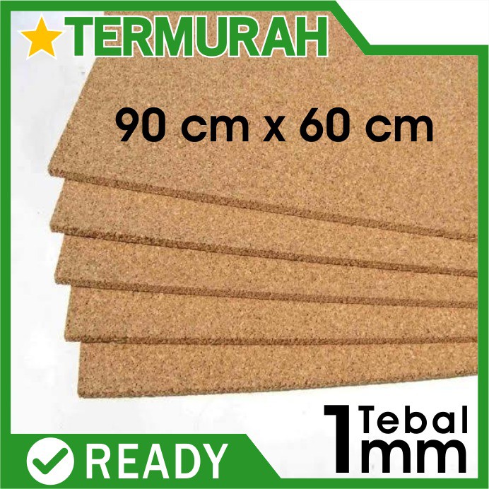 

Cork Board 1mm Pin sheets Sheet gabus lembaran patah polos mading tebal 1 mm