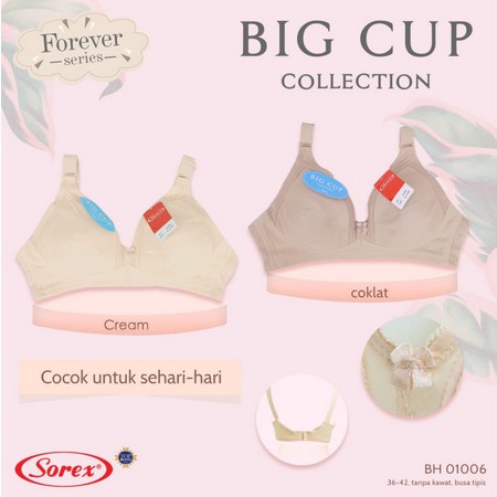 BH Sorex 01006 Sport Busa Tipis Big Cup C | Sorex Bra Wanita Dewasa Tanpa Kawat | Pakaian Dalam | Open Sorex Ecer