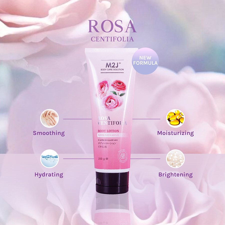 M2J Whitening Body Lotion 250gr M2J Whitening Body Lotion Rosa Centifolia