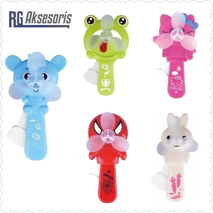 Mini Fan Hand Kipas Angin Manual / kipas karakter gengam