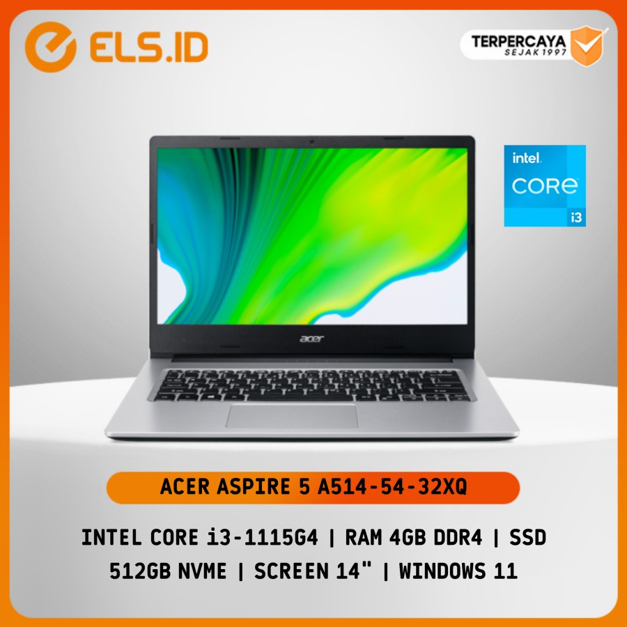 Laptop Acer Aspire 5 A514-54-32XQ - Silver [i3 1115G4-4GB-SSD 512GB]