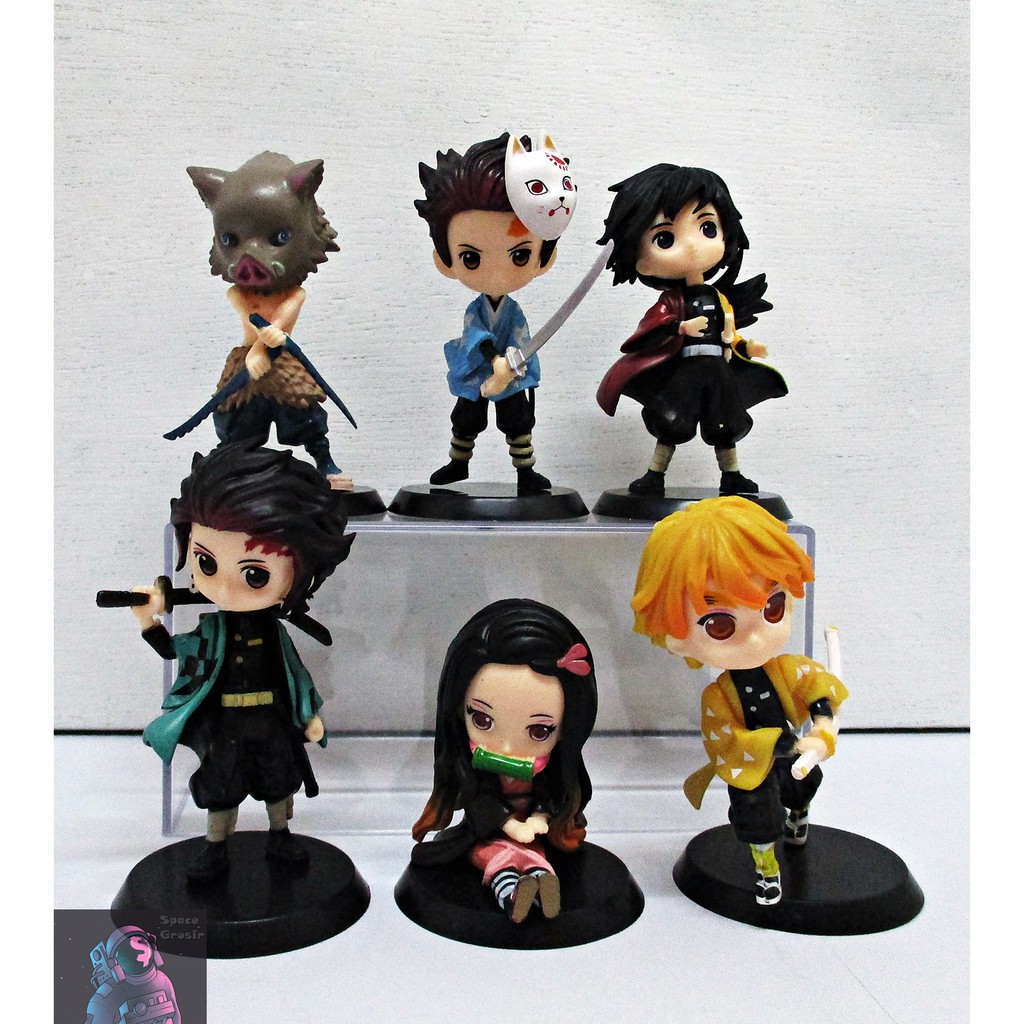 Figure Kimetsu No Yaiba Demon Slayer set 6 pcs