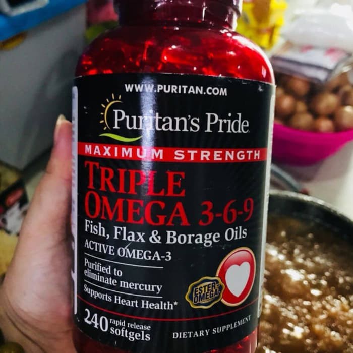 puritan puritan's pride triple omega 3 369 fish flax borage oil 240 omg