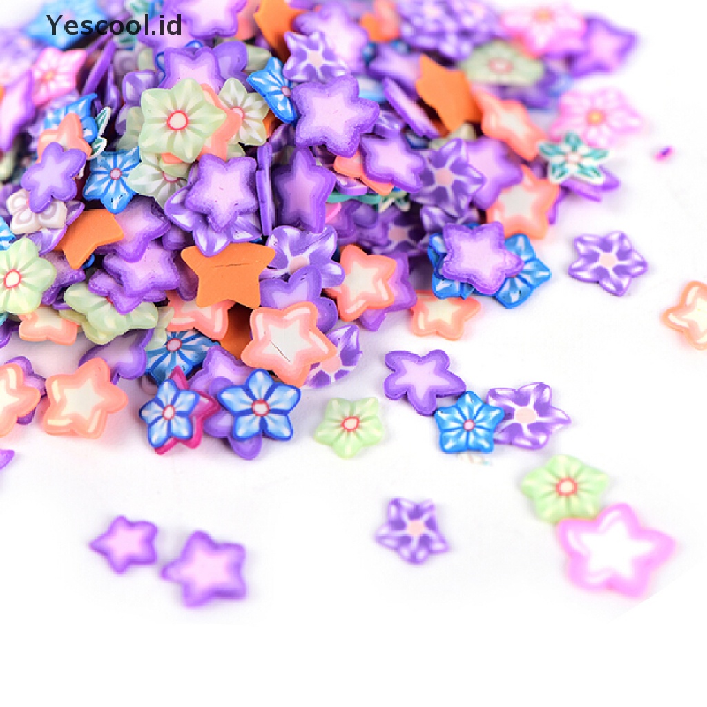 250pcs Stiker Polymer Clay Desain Campur Untuk Dekorasi Manicure Nail Art