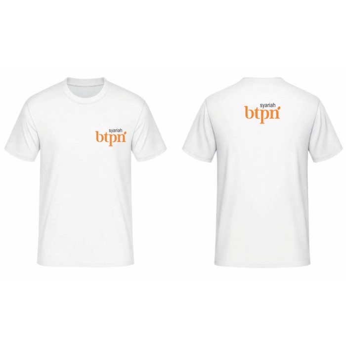 KAOS BAHAN 30S DISTRO BANK BTPN SYARIAH POLOS CUSTOM INDONESIA BEST QUALITY