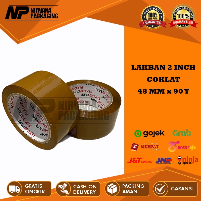

LAKBAN COKLAT 2 INCH - 48 MM X 90 YARD FULL KUALITAS DAIMARU