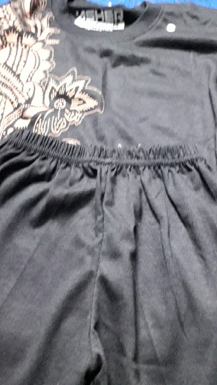 Set Anak Cowo Keren Motif Batik /stelan Kaos Anak Murah Laki Laki Keren