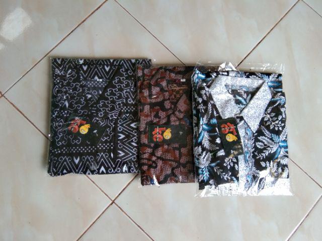 Bswart Batik Hrb026 Kenongo Hem Pendek Padi Pekalongan M L Xl Batik Pria Murah Modern Grosir