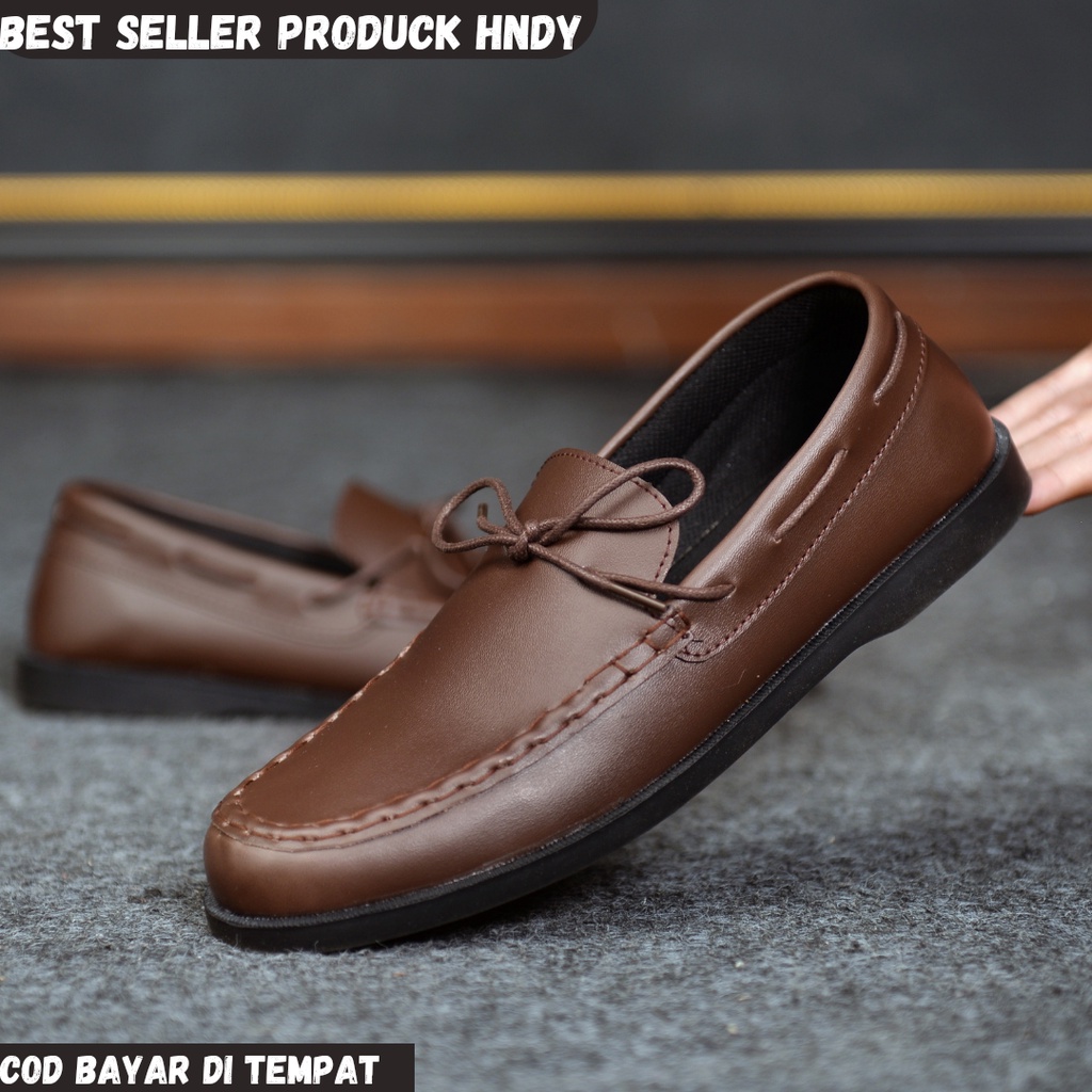 HDS X CRUSER - Sepatu Kulit Dewasa Laki Laki Kantor Cowok Formal Resmi Pantopel Nikah Remaja Kerja Kantor Slip On Loafer Kondangan Hitam Coklat 38-44 Pernikahan Cowok Kantoran Gereja Dinas Kasual Loafers Pantovel Pesta Undangan Kulit Sapi Garut Murah