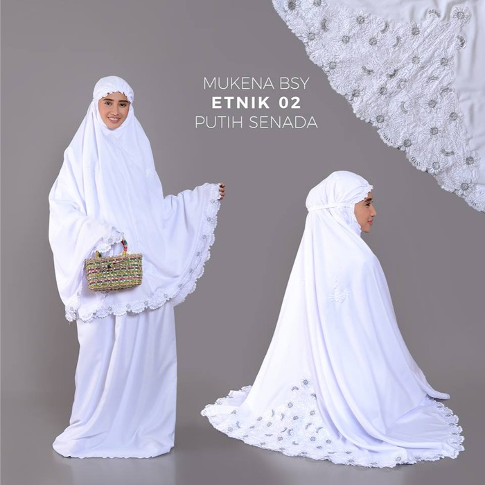 MUKENA BSY ETNIK 02 PUTIH