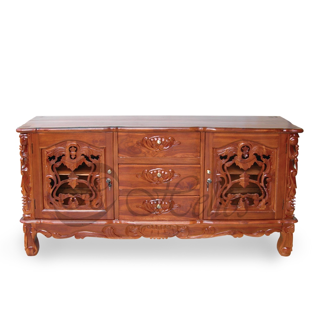 Buffet TV | Meja TV | Rak TV Kayu Jati Jepara-Rata 1,5 m