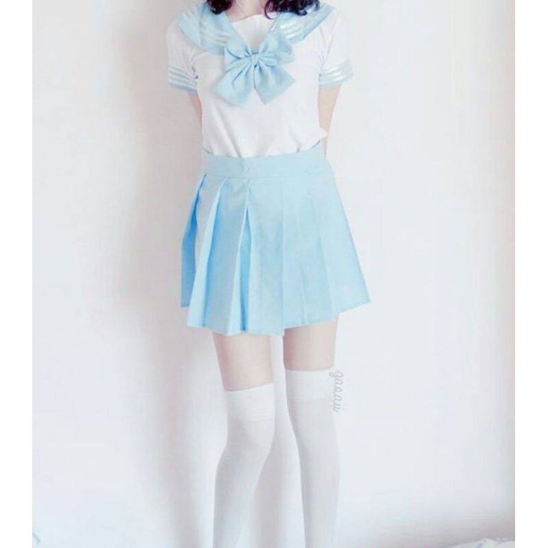 SERAGAM SEKOLAH JEPANG SEIFUKU PASTEL BLUE