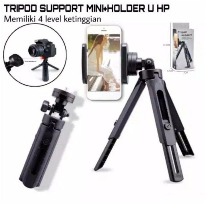 Tripod Mini Support HD-30 Phone Holder Folding Mini Stand Hp Selfie Bracket - Tripod Mini Suport with Smarthphone Holder