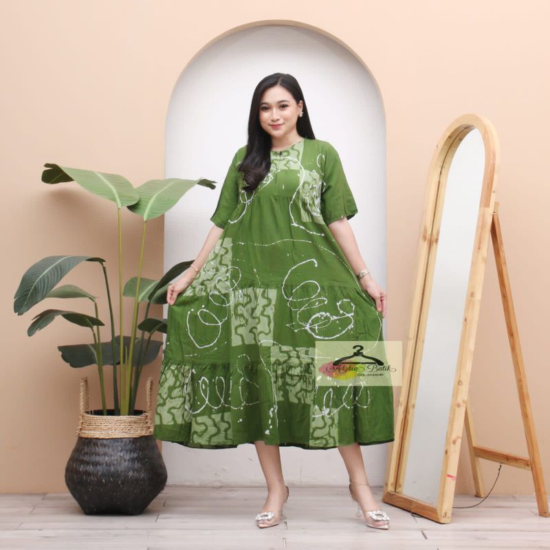 Gamis Susun Dress Sekdress Twill Candimekar