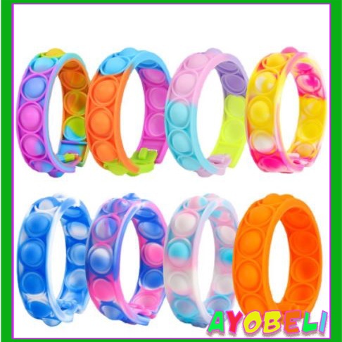 Pop It / Pop It Murah / Gelang Pop It / Mainan Gelang Pop It /  fidget push Pop Its Fidget Toy Push 