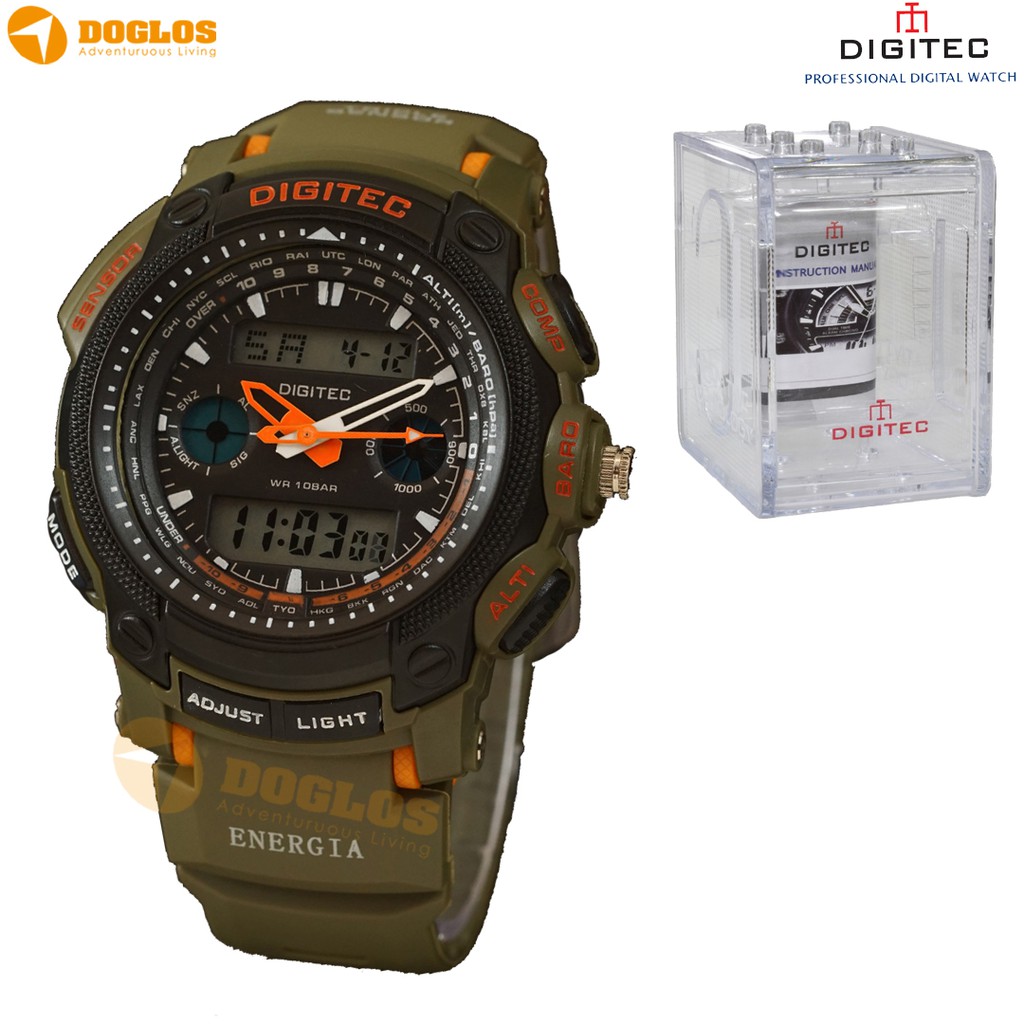 Digitec Dualtime Jam Tangan Sport DG2023T Original Watch Water resist