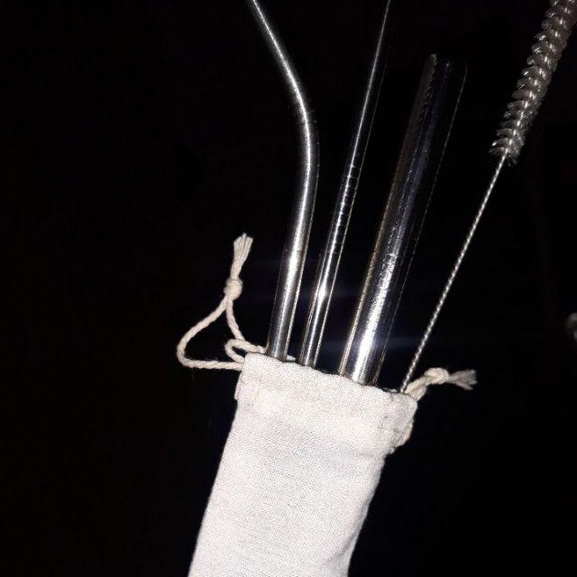 Reusable Stainless Steel Straw - Set Bubble Drink