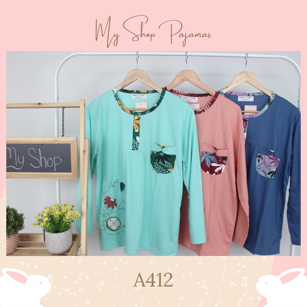 PIYAMA BABYDOLL PAJAMAS ANNE CLAIRE / BAJUTIDUR BABYDOLL SETELAN TANGAN LENGAN PANJANG CELANA PANJANG DEWASA WANITA SLEEPWEAR PP-8