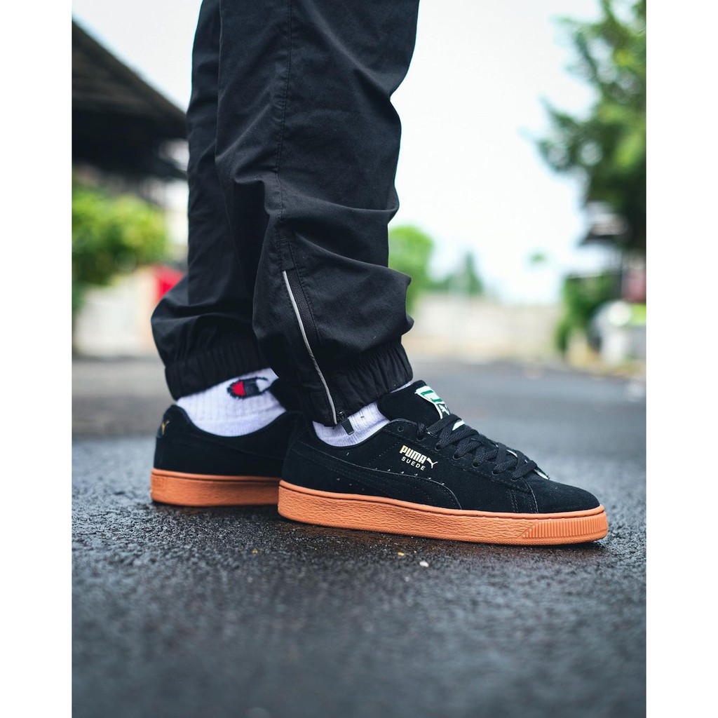 Sepatu Original Puma suede Black SoL Gum
