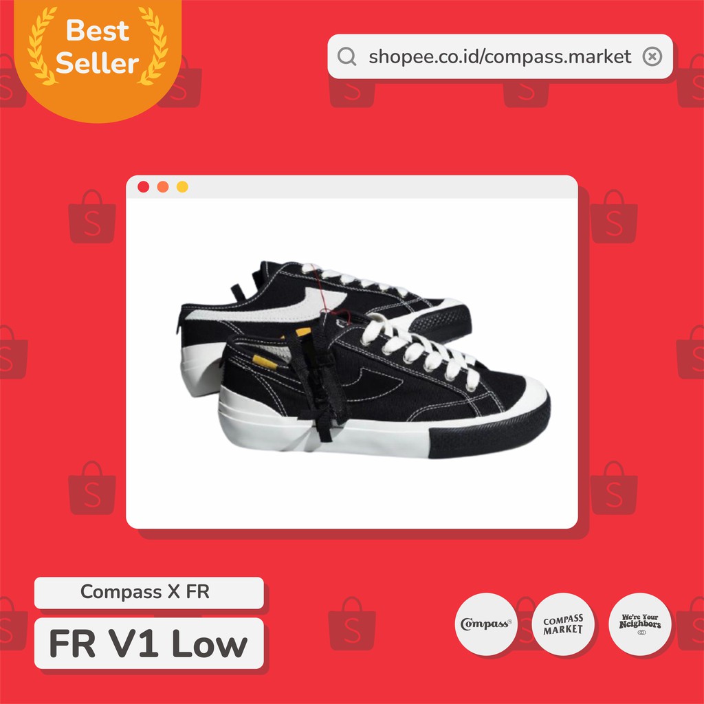 Sepatu Compass X Fxxking Rabbits V1 Low Indonesia Version Shopee Indonesia