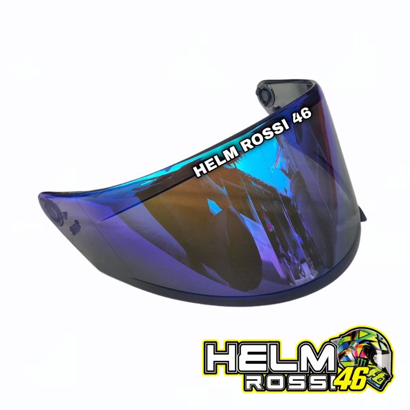 Kaca Visor KYT NFR NX RACE - Iridium Blue Iridium RED Visor Flat